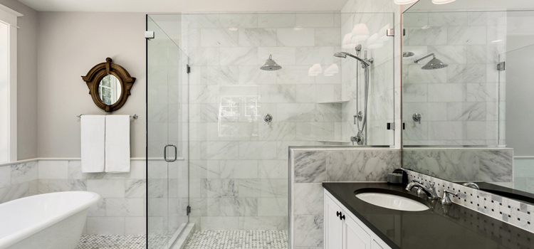 bathroom shower door installation in Cloverdale
